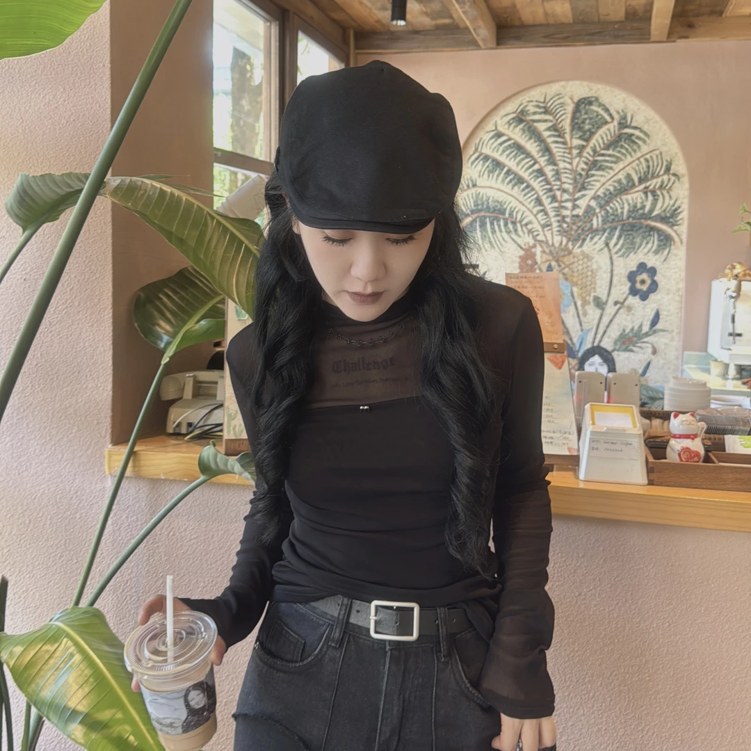 【H·B】超级百搭的网纱上衣