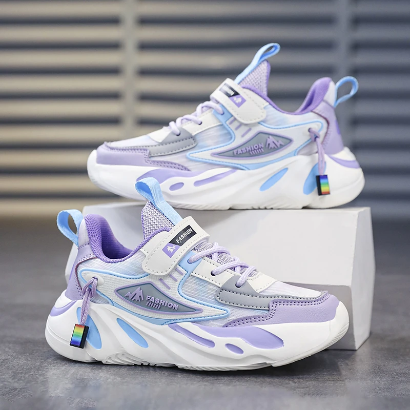 ABC IM女童鞋子春秋款儿童运动鞋女孩跑步鞋网面透气中大童休闲鞋