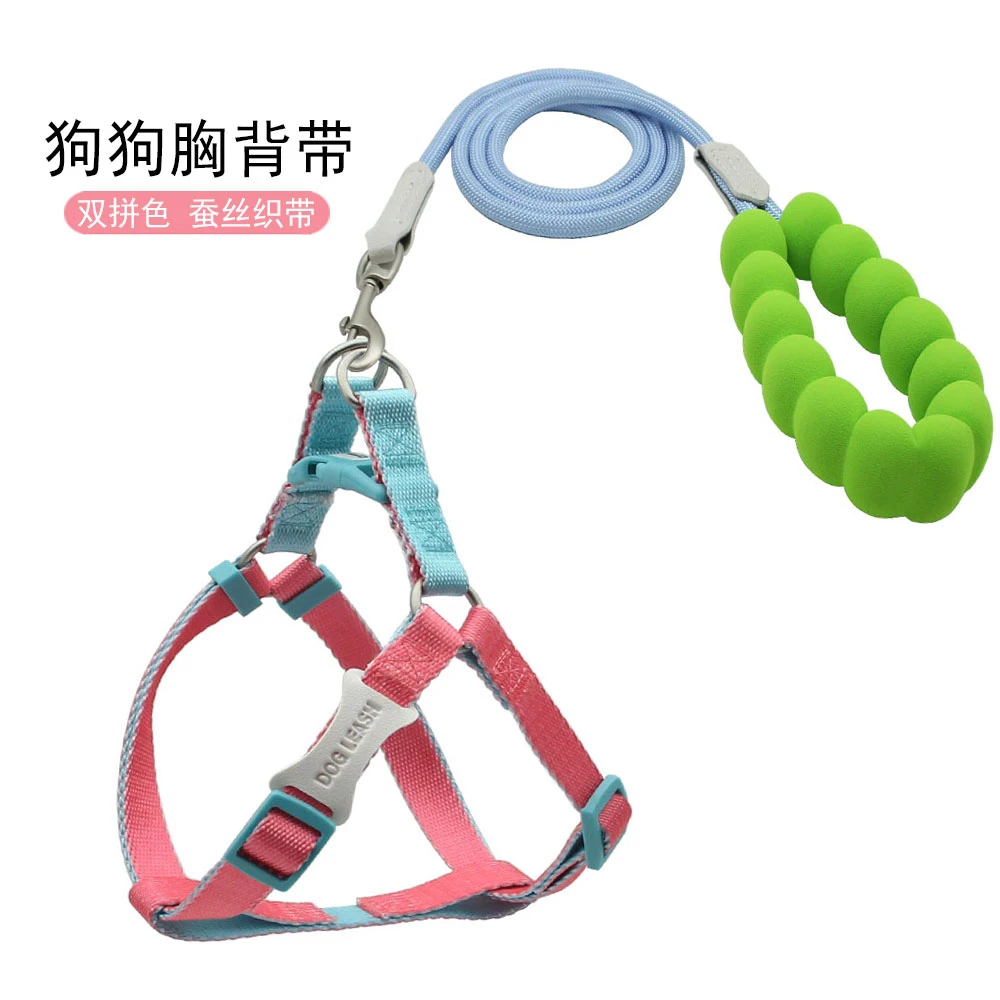 狗狗胸背小中大型犬胸背带比熊柯基金毛遛狗绳防挣脱狗绳宠物项圈