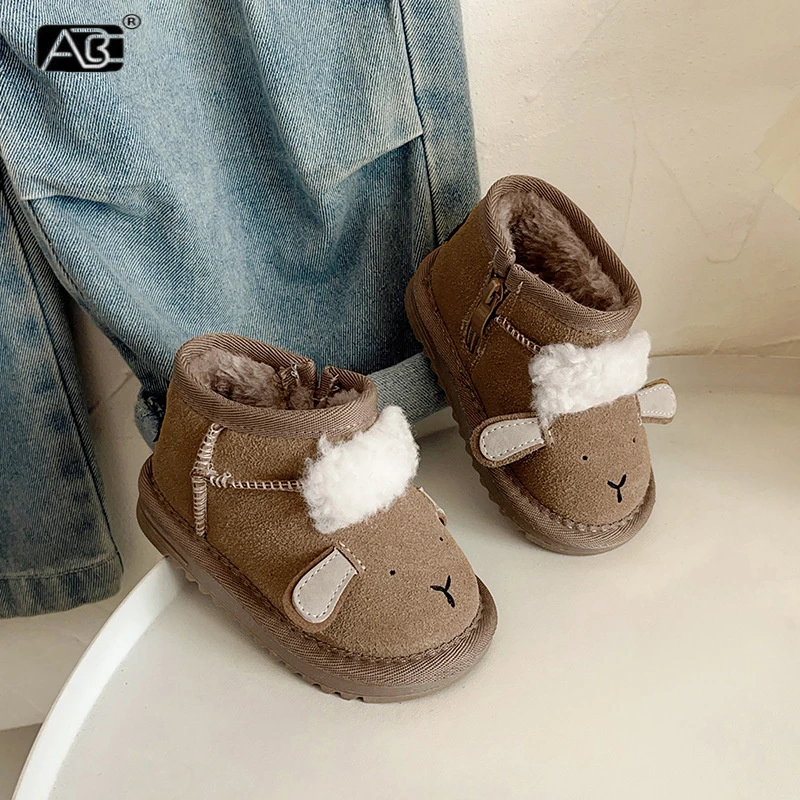 ABC儿童棉鞋冬季宝宝鞋子男女小童加厚保暖棉鞋雪地靴婴儿鞋棉鞋