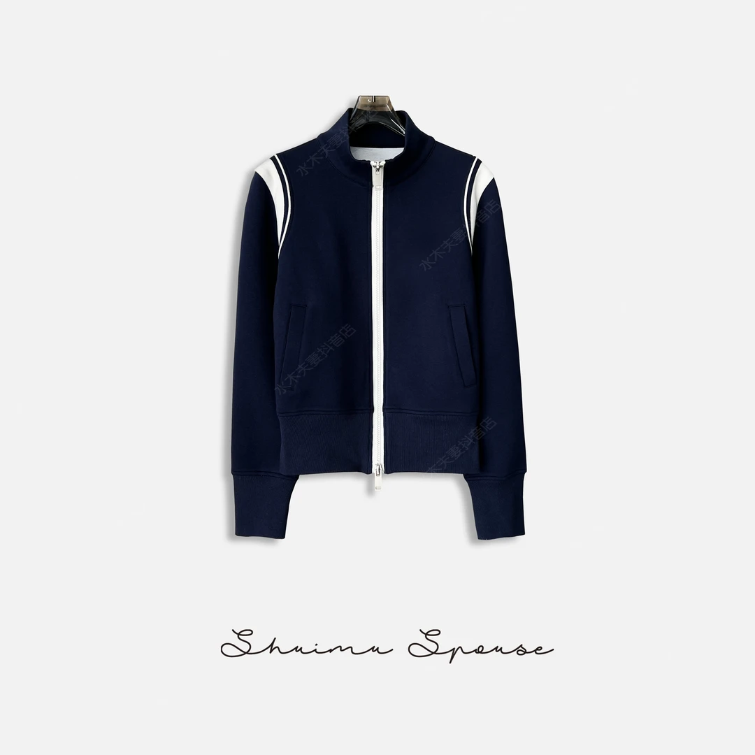 美式复古运动风撞色棒球外套