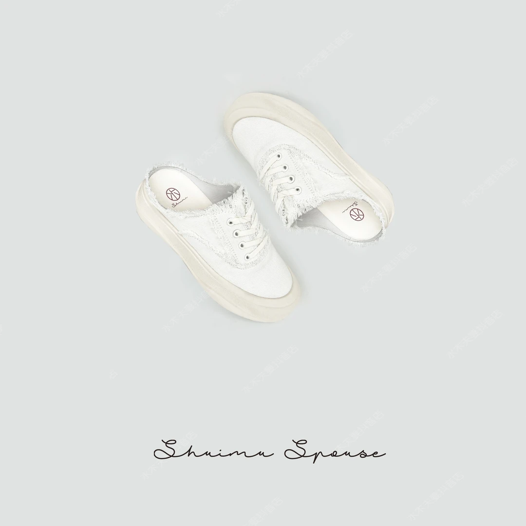 减龄小众懒人一脚蹬半拖包头鞋