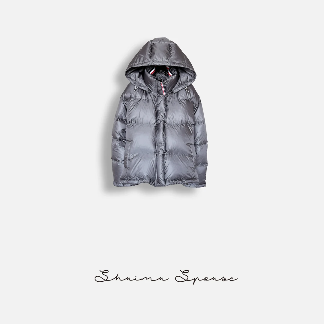 水木夫妻百搭高级感织带羽绒服