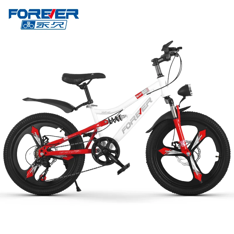 FOREVER/永久官方旗舰店新款变速6-15岁软尾弯梁异形青少年山地车