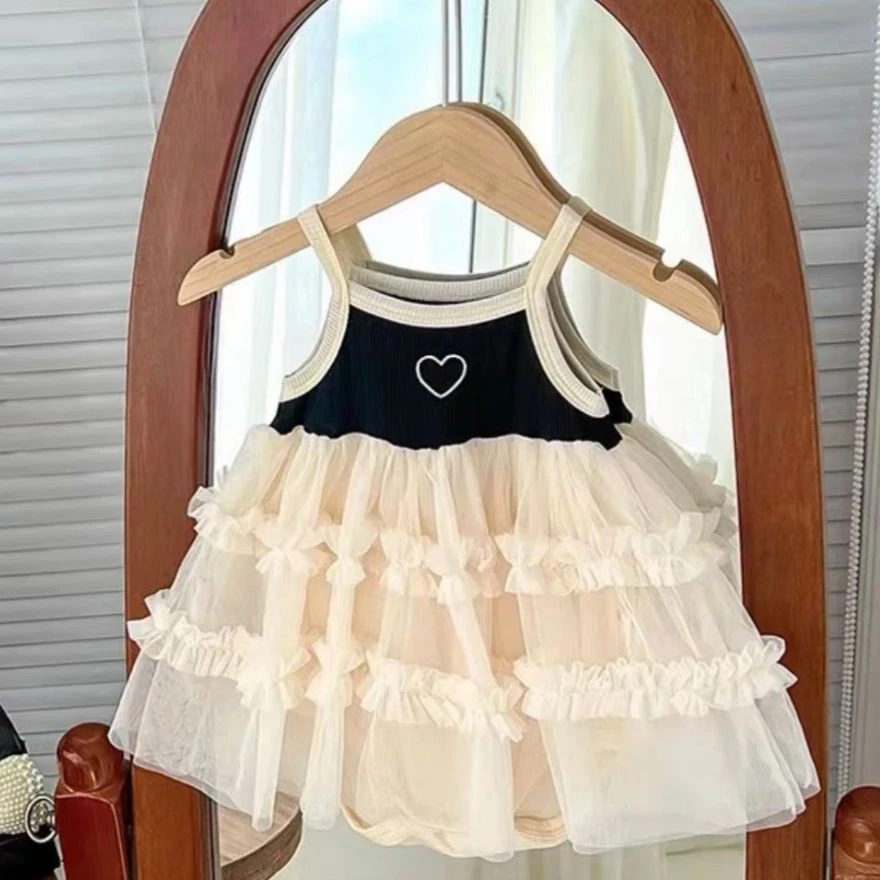 婴儿衣服新生儿夏季薄款连体衣吊带公主裙子哈衣宝宝夏装纱裙爬服