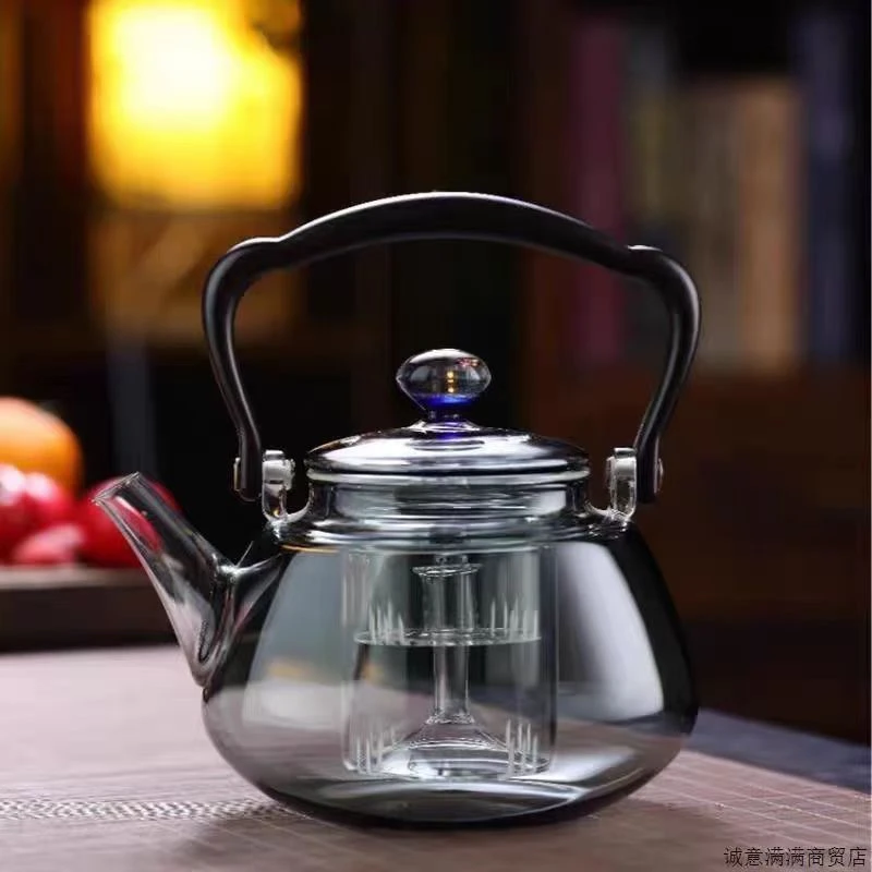 高硼硅耐热玻璃煮茶壶家用加厚大容量耐高温泡茶壶泡茶专用可明火