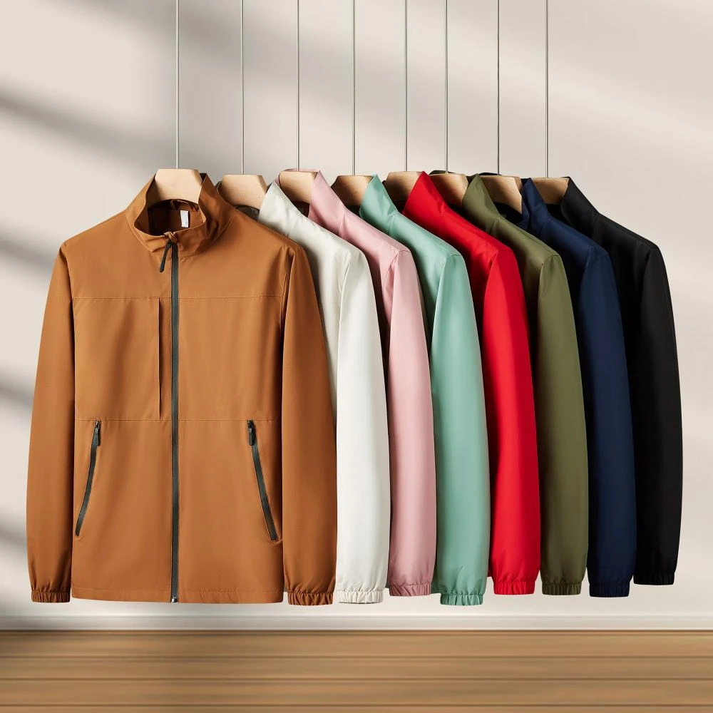 立领薄款冲锋衣商务款印字印logo防水外套登山服工作服定制