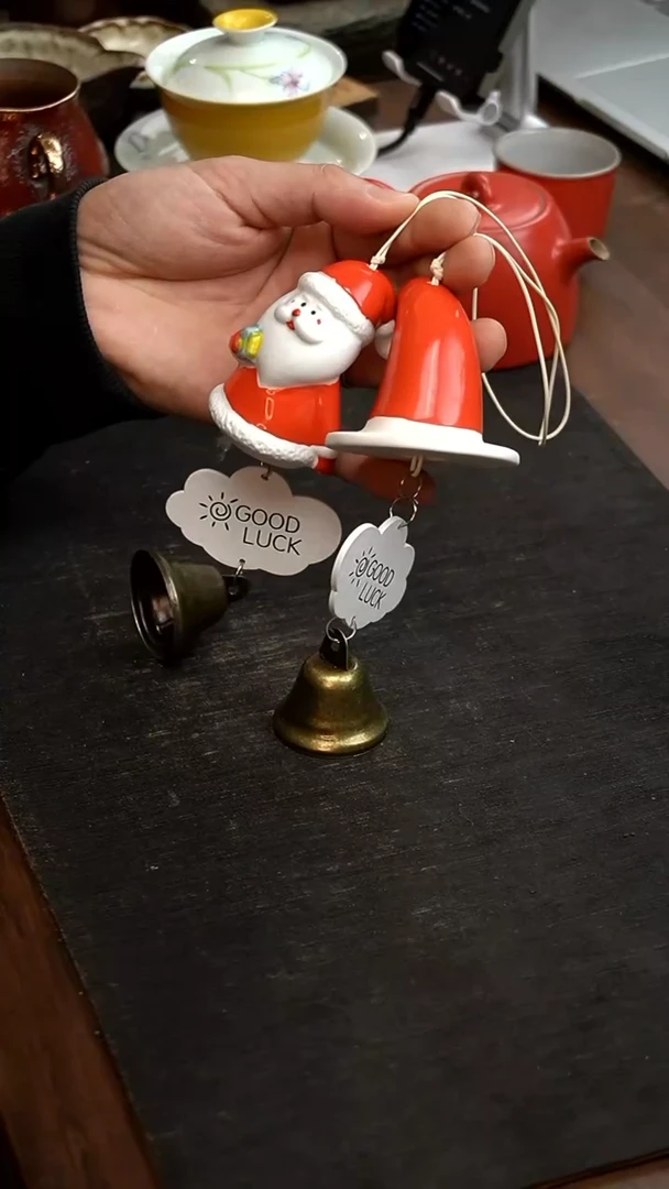 【闪购商品】瓷其他圣诞风铃一组