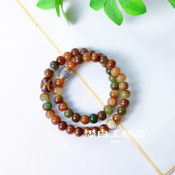 原创手作 遇见敦煌双圈 菩提根（天然性多样发其一）