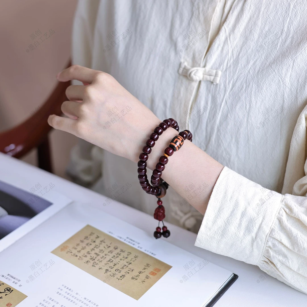 原创手作 糖心老料貔丘双圈  菩提果