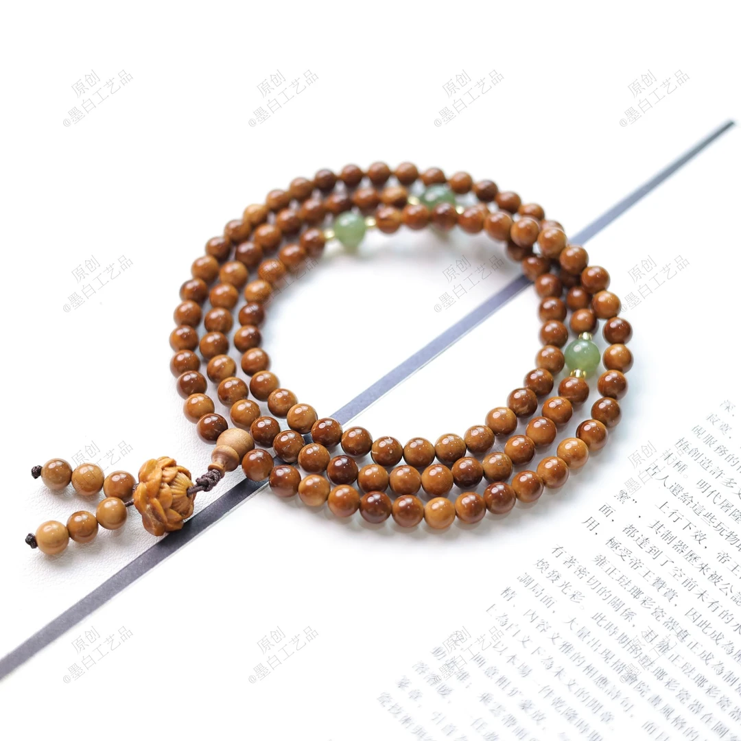 原创手作 新绿水青山库克108颗 菩提手串