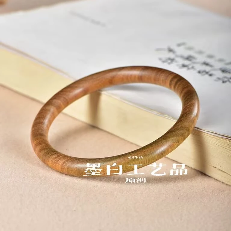 【木镯】天然阿根提绿檀木手镯简约新中式镯子