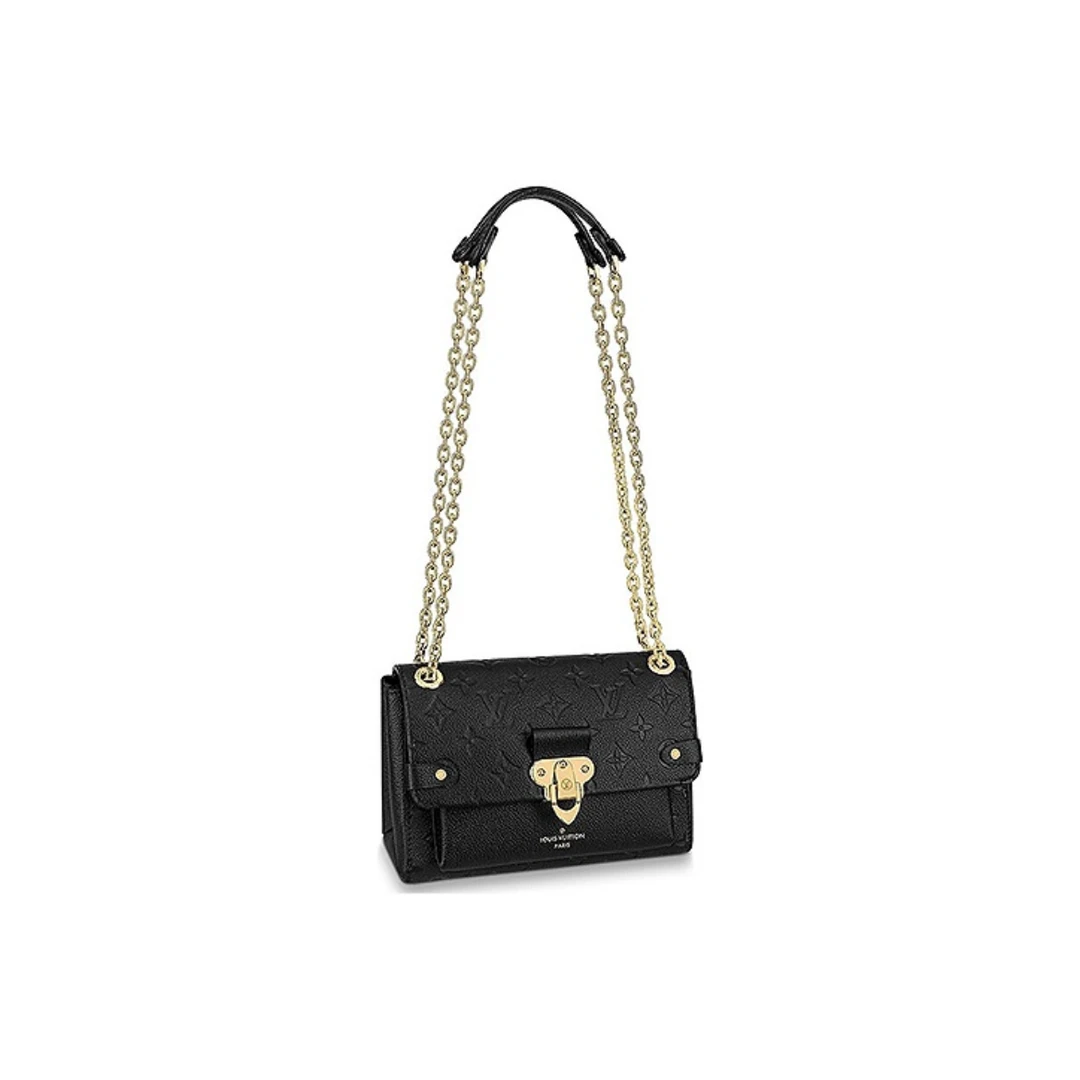 95新 LouisVuitton/路易威登 Iv黑金全皮vavinbb单肩包