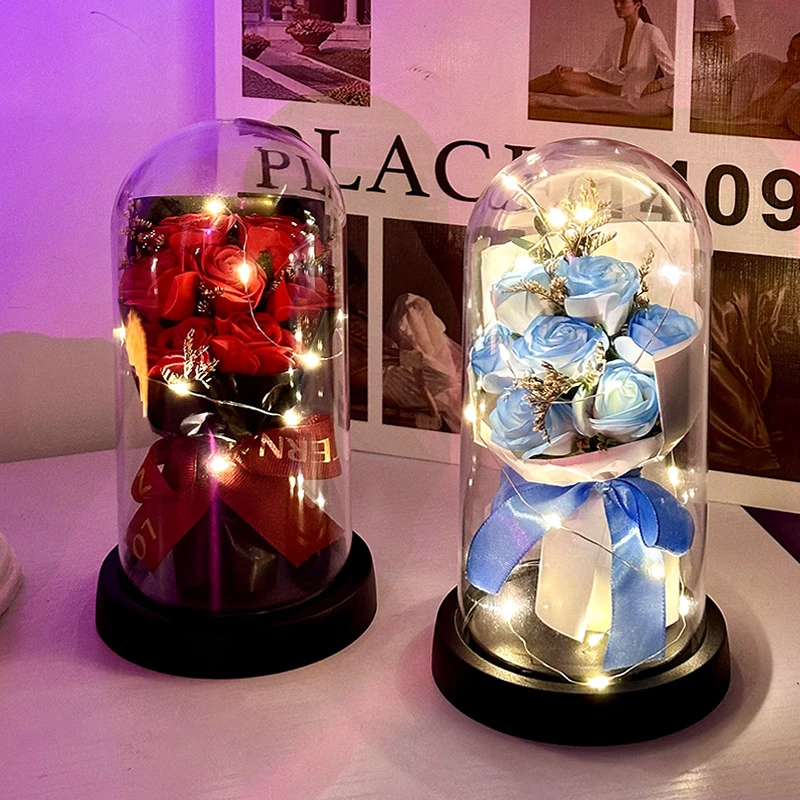 仿真花束生日礼物高级感送永生花束送女朋友女生老婆闺蜜圣诞节礼