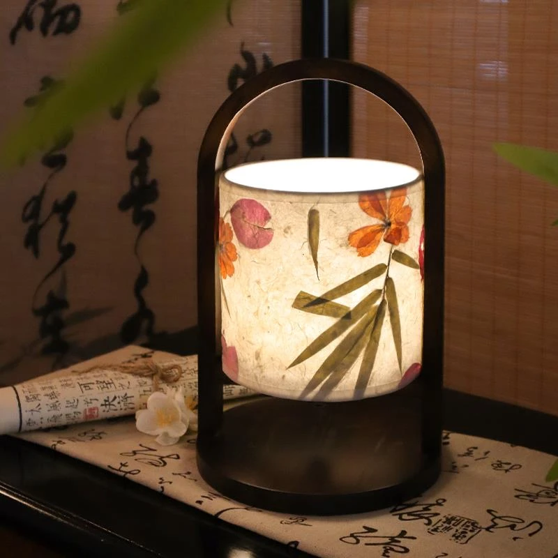 新中式台灯卧室床头柜中古禅意客厅茶室书房中国风充电装饰氛围灯