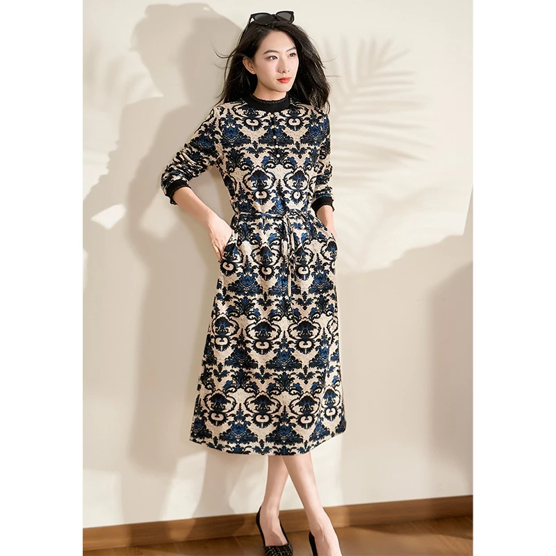 优雅洋气减龄轻奢上档次2025冬新款女时尚连衣裙#DLQ17593