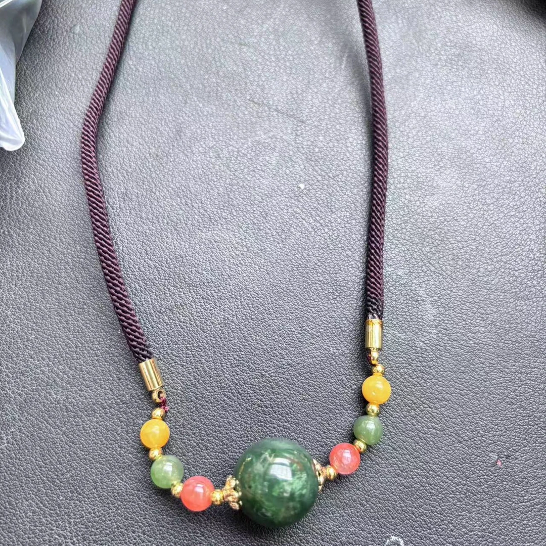 新人福利  和田碧玉转运珠K16mm{颜色微差}