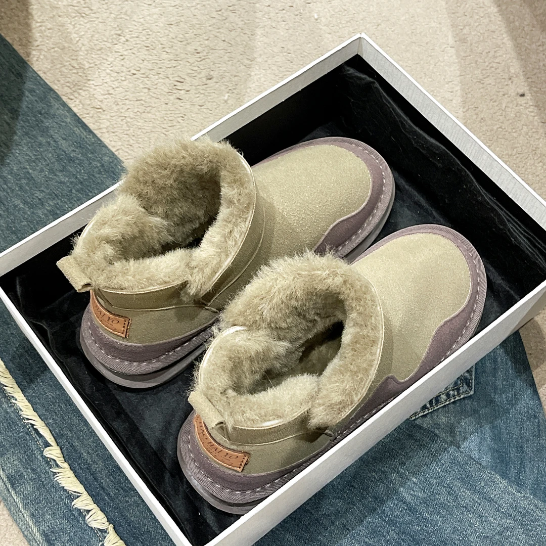 啄木鸟网红爆款东北雪地靴女2024冬季新款加绒加厚防滑保暖雪地棉