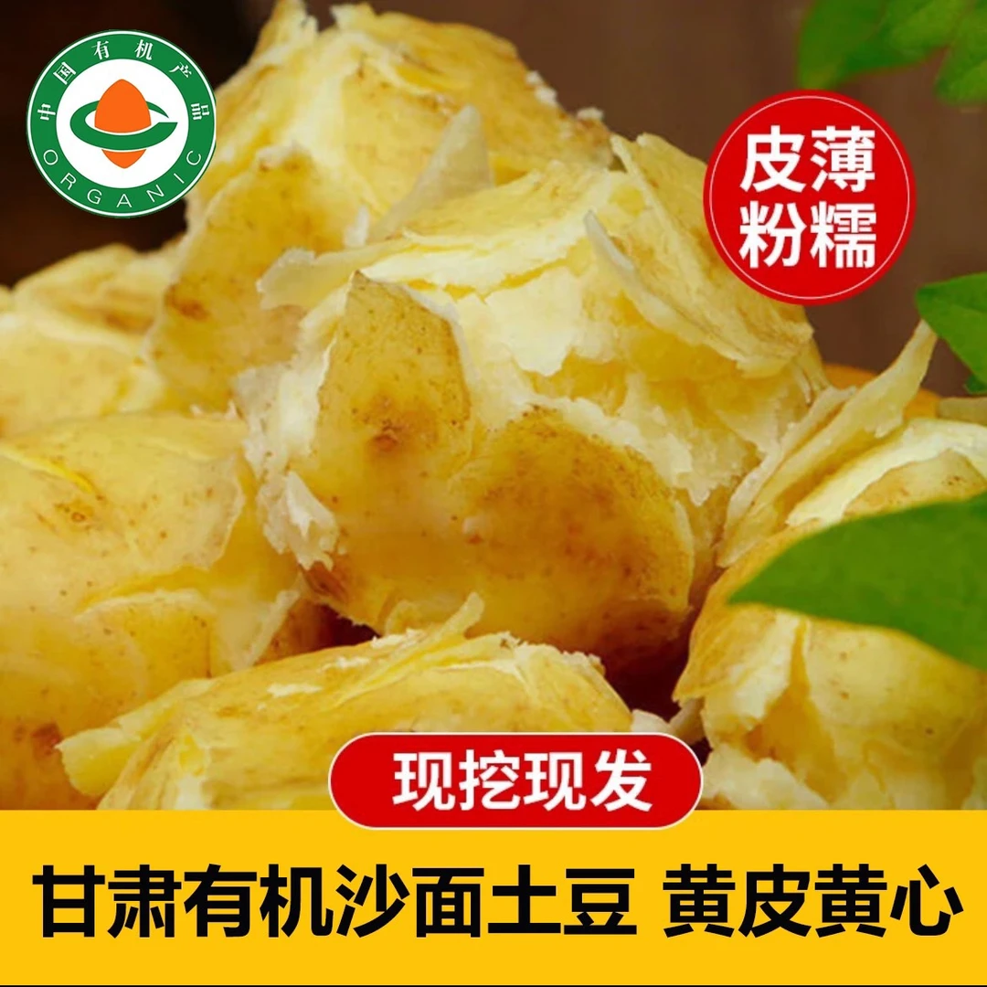 甘肃2025年有机红薯黄皮黄心土豆5斤优质好吃食用