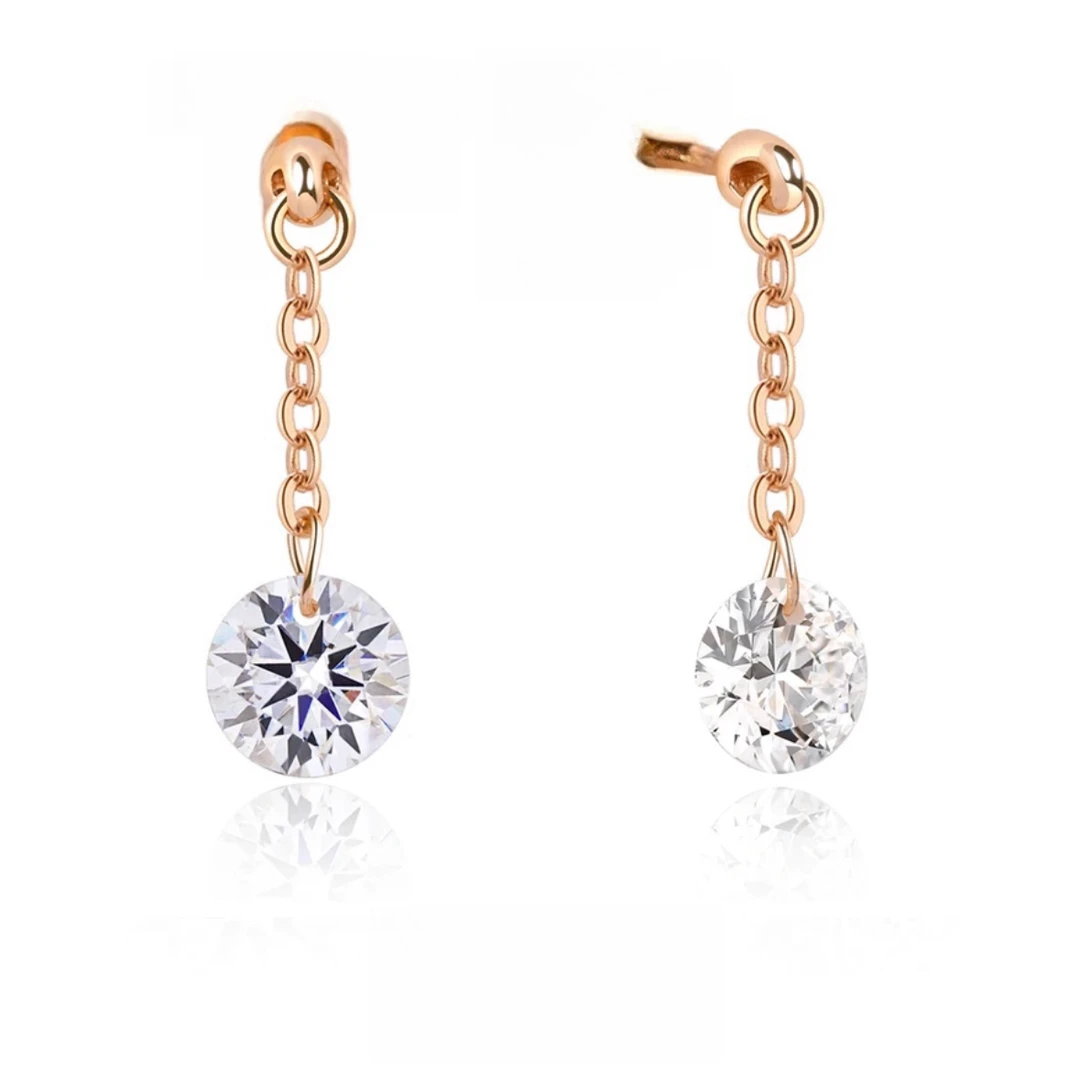 语花印 铜合金合成锆石耳饰 时尚高定春日花花系列耳线FS1043