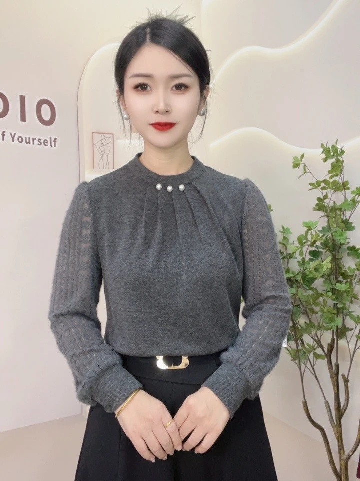 【沫姿女装】秋冬新款时尚百搭洋气显瘦气质减龄遮肉减龄女士衬衫