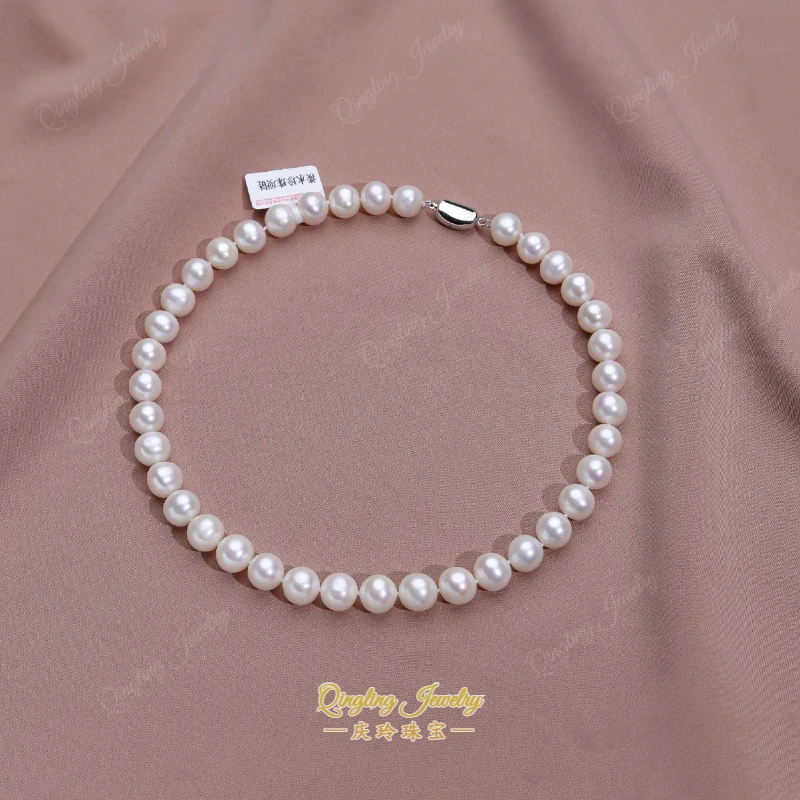 【极光凝脂无核】“肤若凝脂”淡水无核珍珠项链9-11mm（含北大大证）
