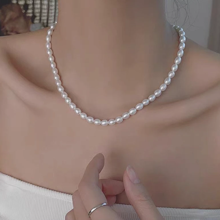 非金属仿珍珠项链 项链421-2小细珠贝珠项链