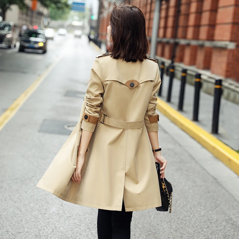西装领卡其色风衣外套女2025春秋新款英伦风高端女装气质百搭大衣