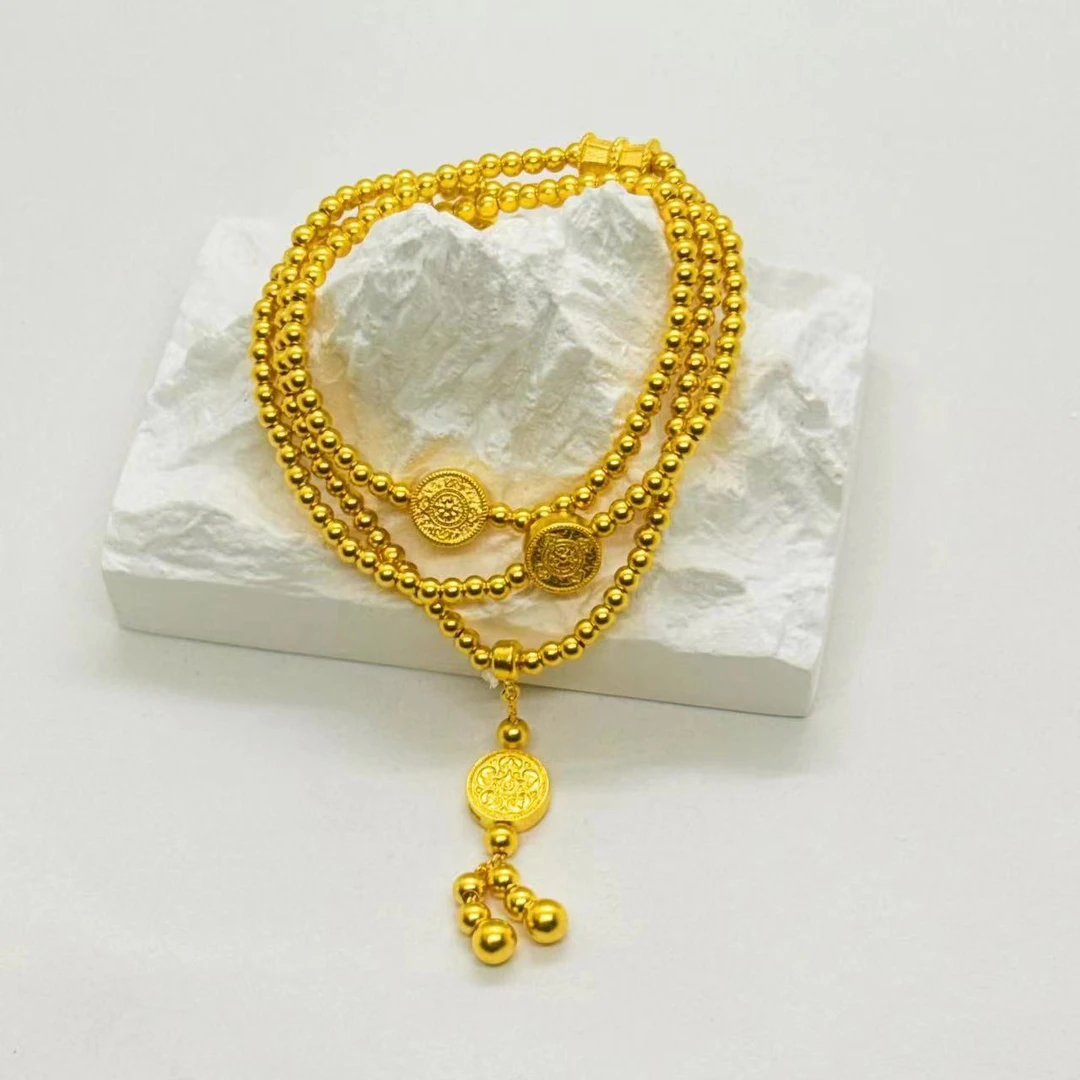 足金999  三圈传承手串