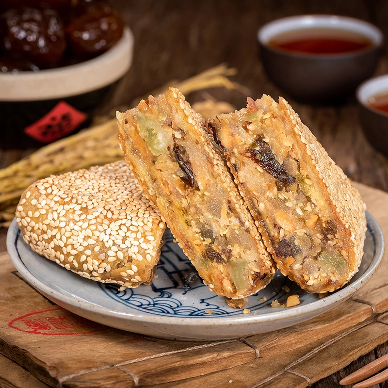 温州桥墩镇特产传统中秋月饼礼盒装老式鲜肉酥皮月饼散装送礼