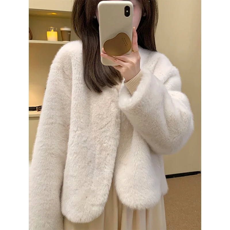 FUGUI RICH【冬日梦境】小个子冬天毛毛外套女加厚上衣 26244PC1293