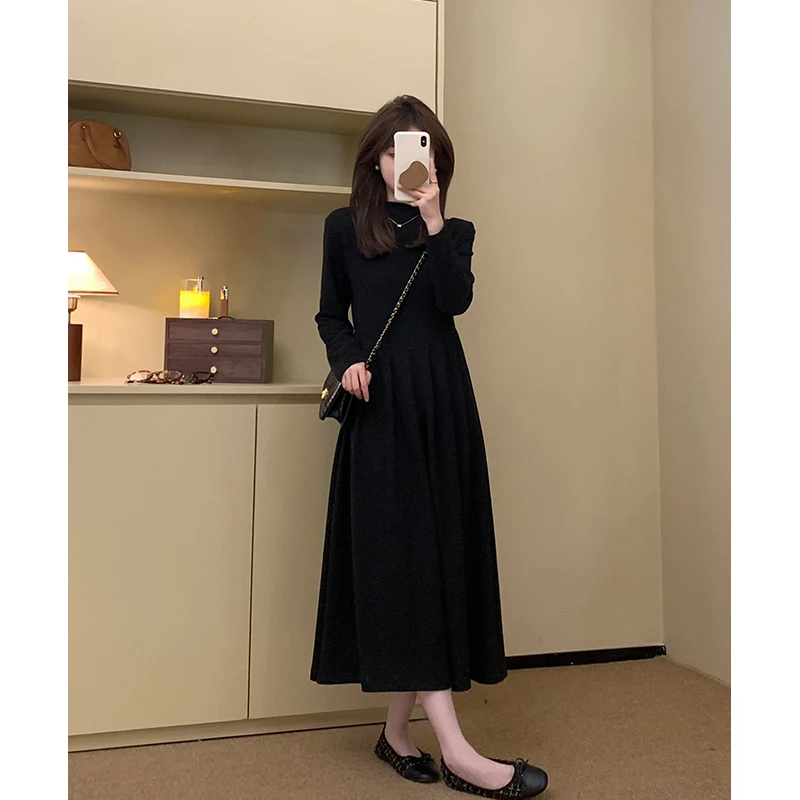 FUGUI RICH【缪斯物语】小个子高领连衣裙秋冬内搭裙子 26243L4221