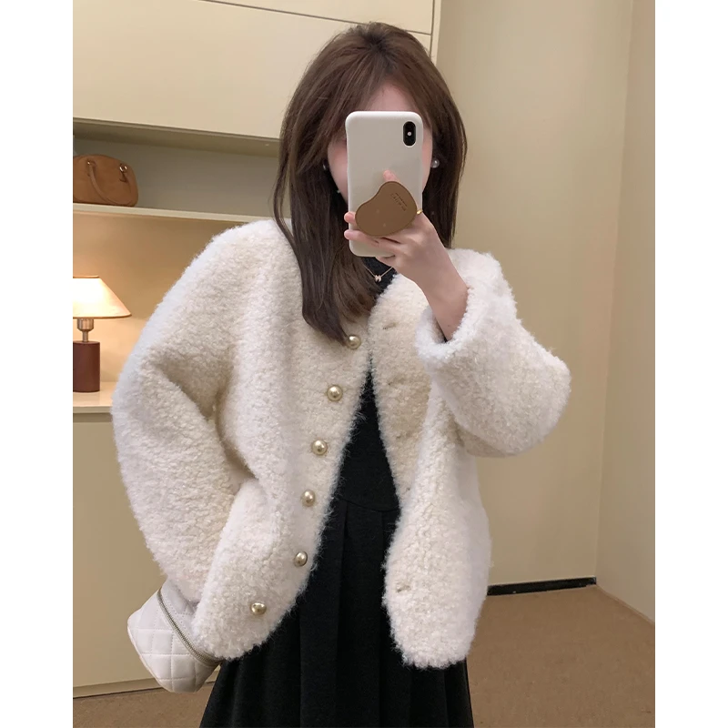 FUGUI RICH【奔赴冬季】小个子圈圈毛外套高级毛毛上衣 26243PY8968
