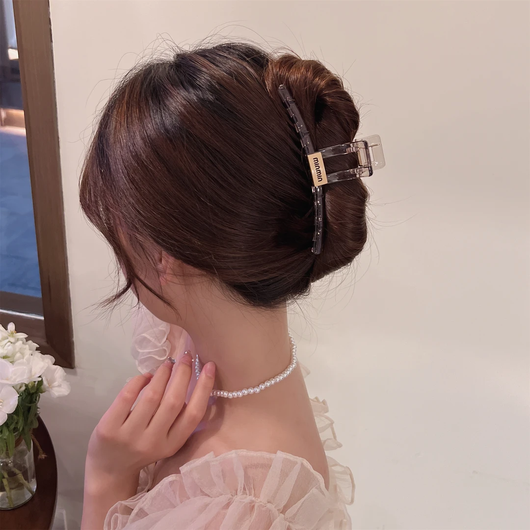 日韩网红百搭发夹简约鲨鱼夹韩版优雅ins时尚抓夹8566