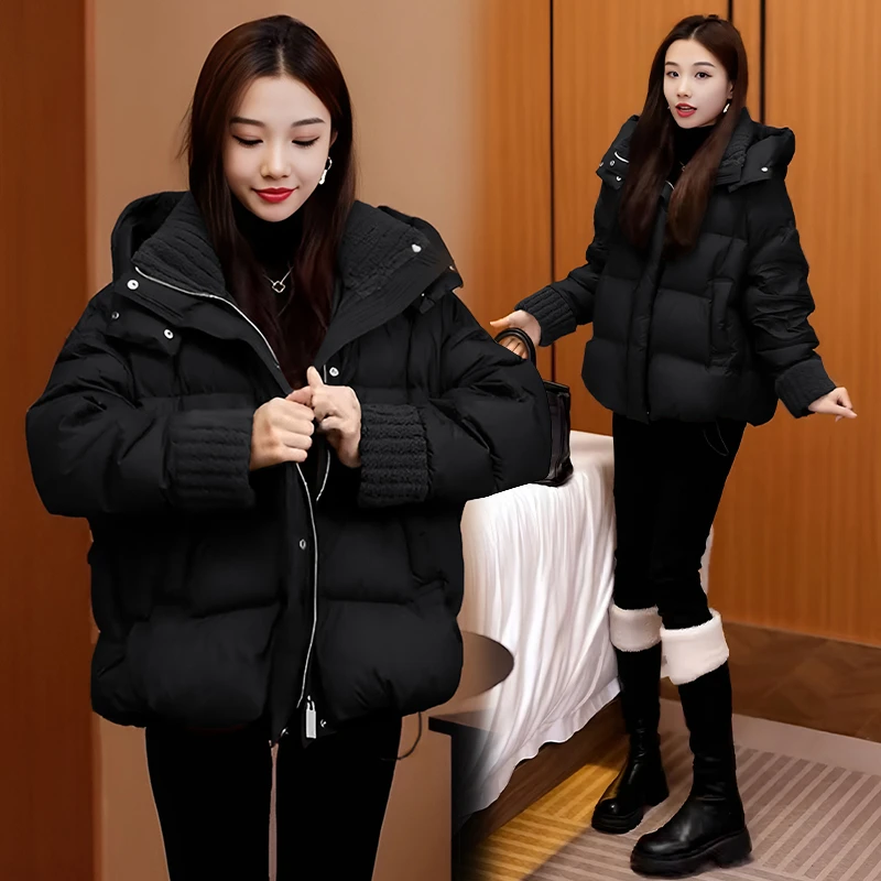 美拉德咖色棉服女外套2025冬季新款高级超好看美拉德女式加厚棉服