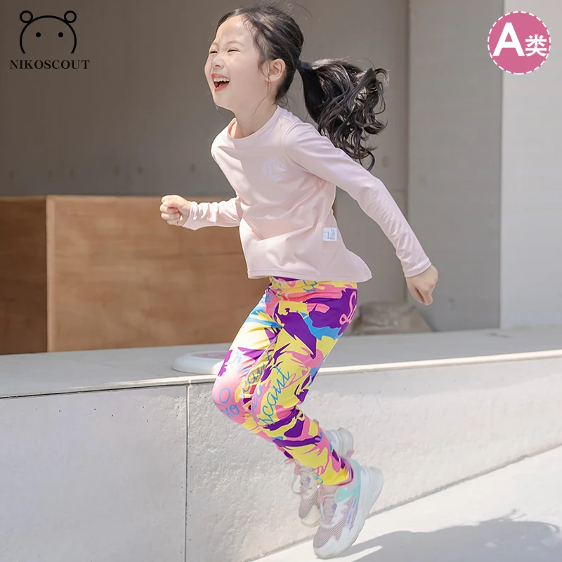 清仓女童套装洋气儿童运动速干衣训练服网球跑步防晒排汗瑜伽服