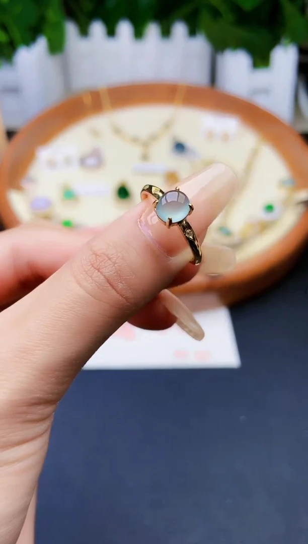 【闪购商品】翡翠戒指银S925镶嵌1