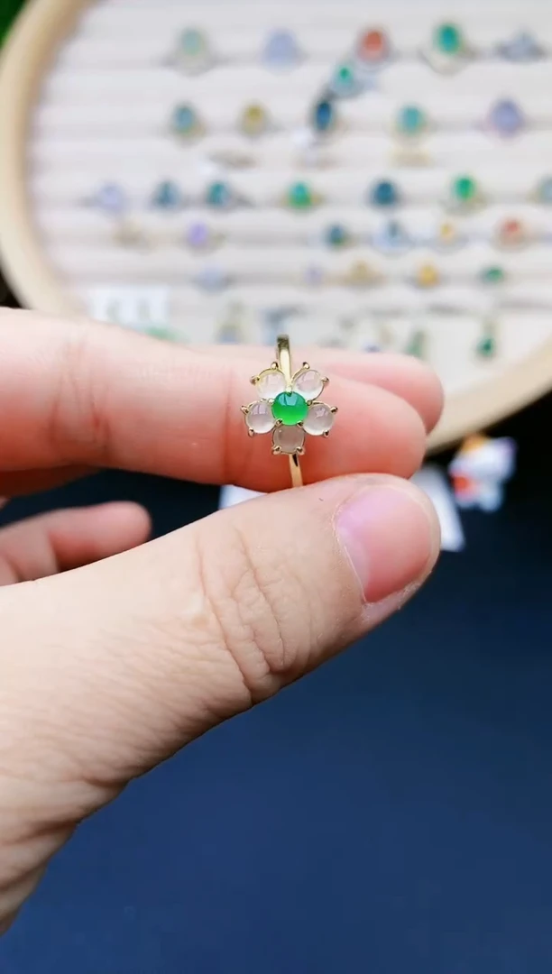 【闪购商品】翡翠戒指银S925镶嵌11111111