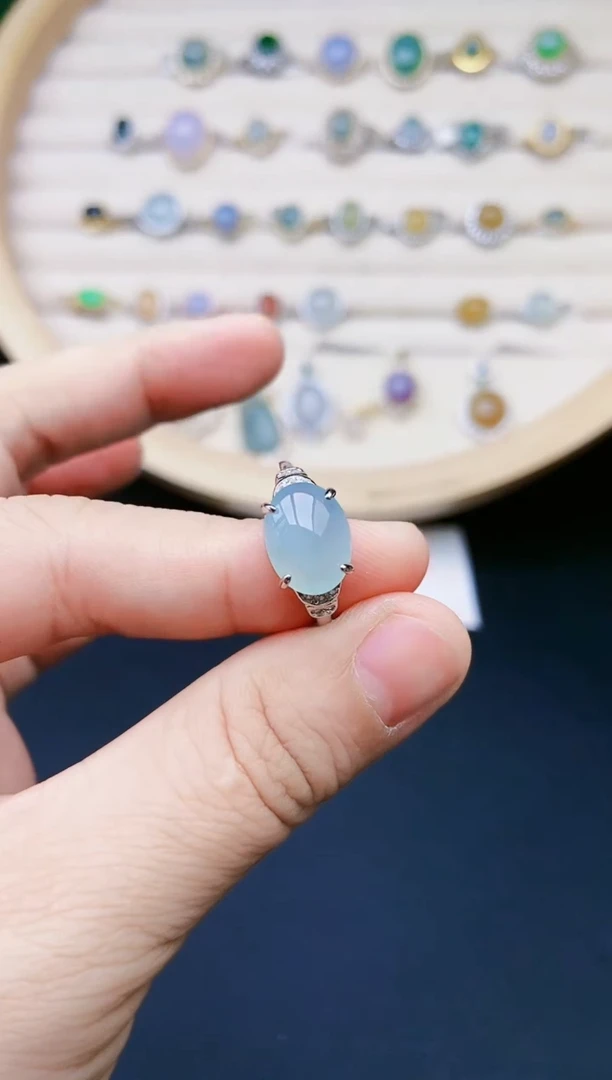 【闪购商品】翡翠戒指银S925镶嵌111111