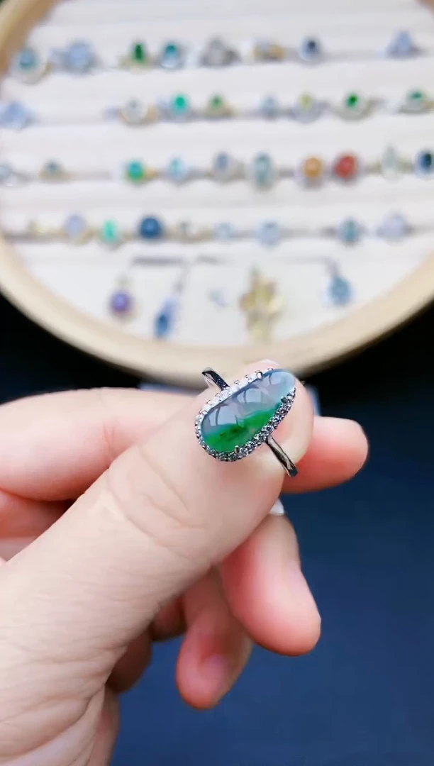 【闪购商品】翡翠戒指银S925镶嵌1515151