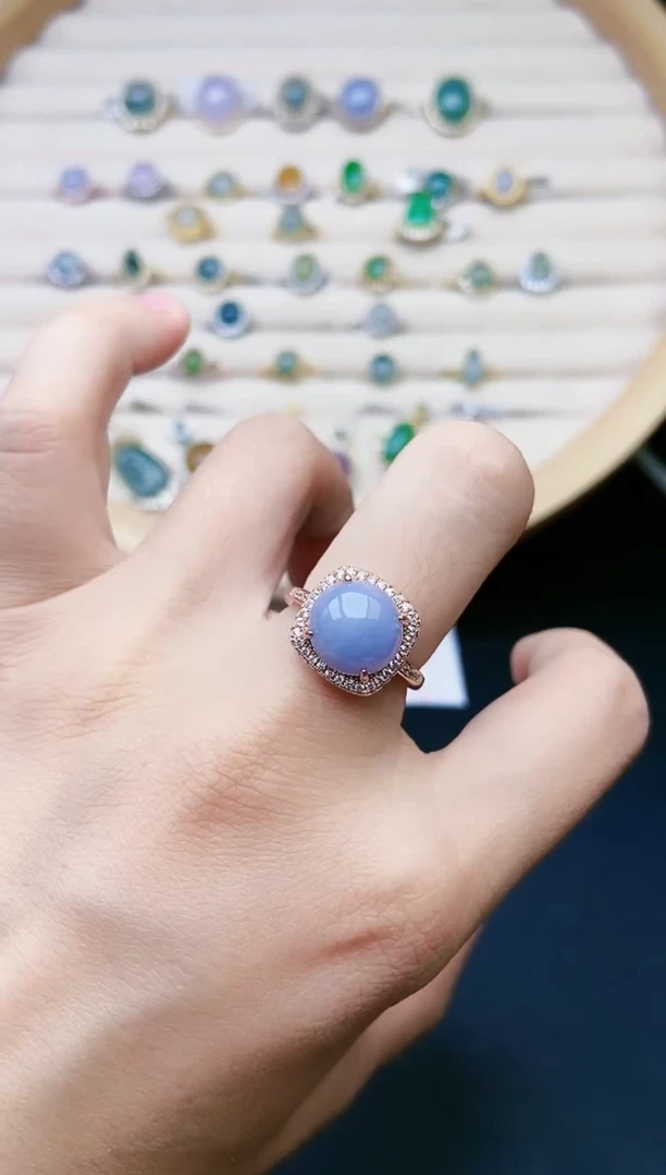 【闪购商品】翡翠戒指银S925镶嵌52542642