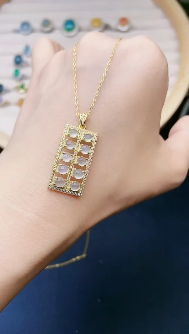 【闪购商品】翡翠颈饰银S925镶嵌111111