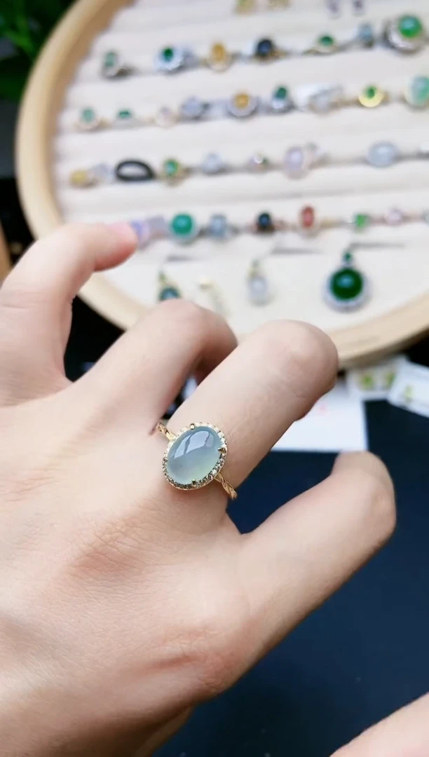 【闪购商品】翡翠戒指银S925镶嵌1515511