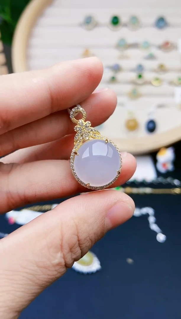 【闪购商品】翡翠颈饰银S925镶嵌1111111