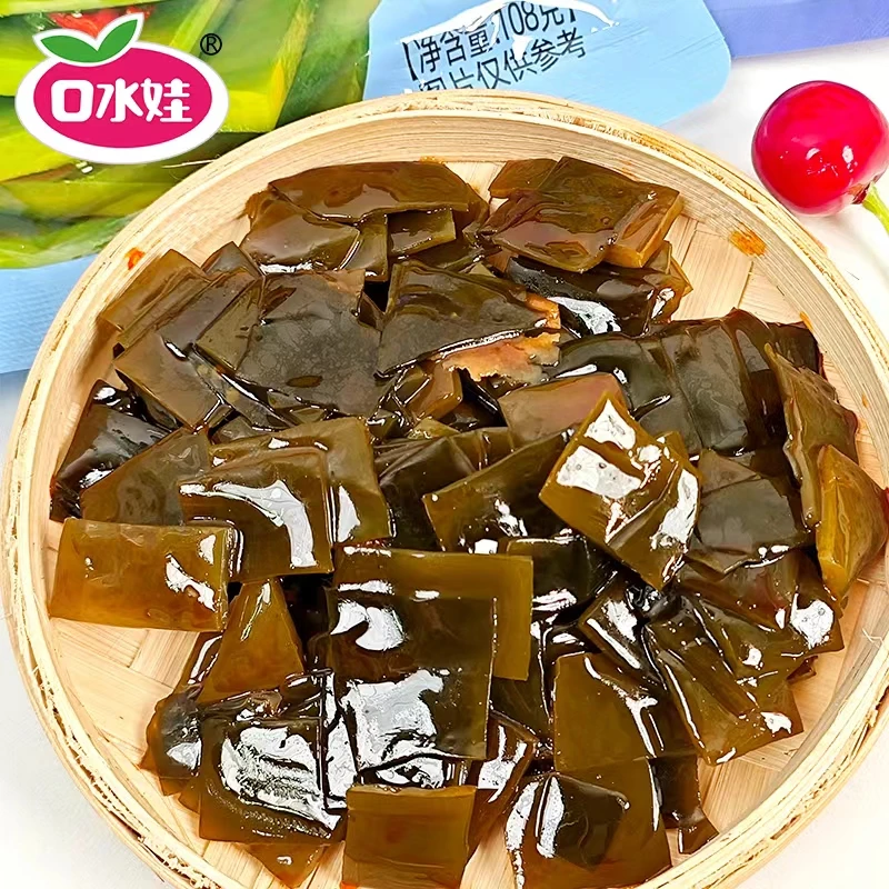 口水娃108克*2袋香辣味海带片 鲜脆爽口