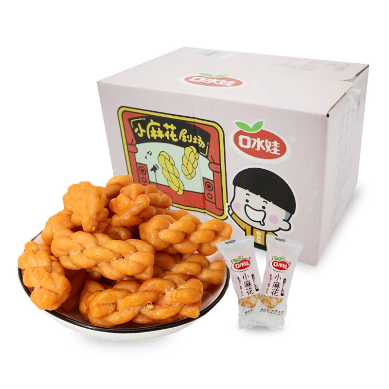 口水娃408克 红糖小麻花 色泽金黄口感酥脆