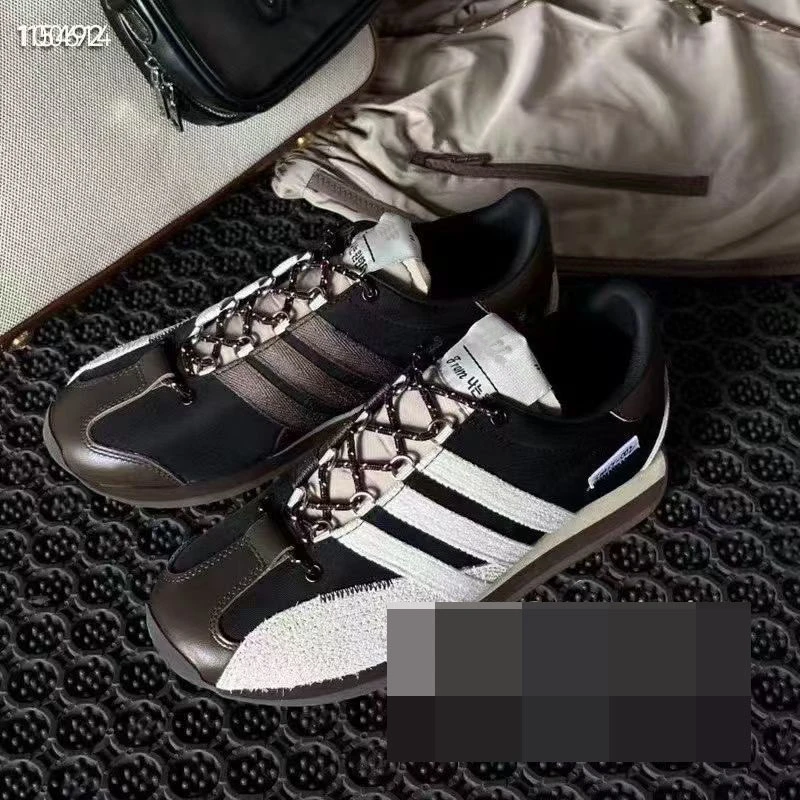 欧洲站2024春季新款复古圆头真皮拼色系带德训鞋百搭平底阿甘板鞋