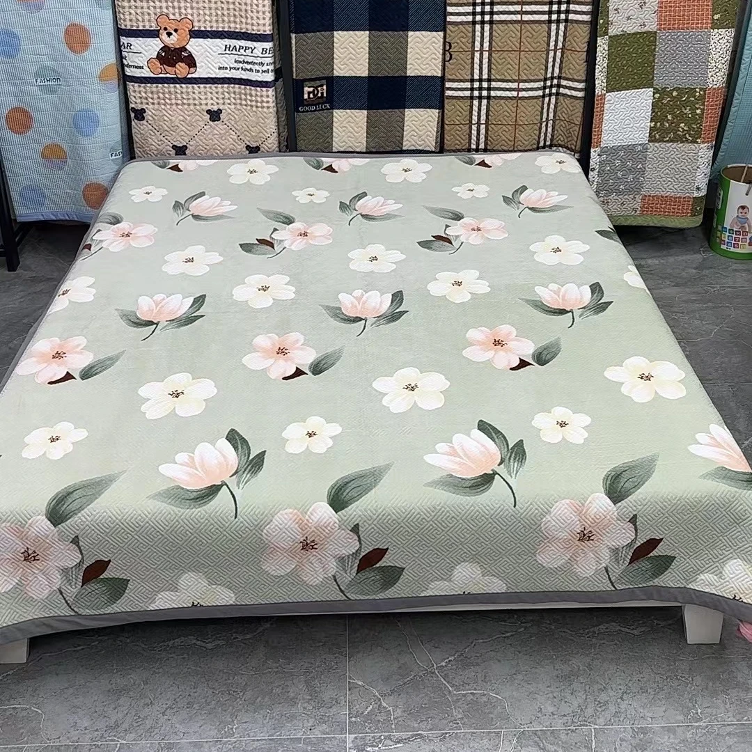2.3×2.5米 A面婴儿绒 B面棉 机洗床盖《加大尺寸出水芙蓉》