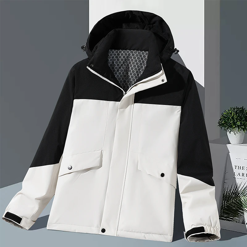 2024新款春秋外套时尚情侣夹克户外棉衣三合一防风男女休闲冲锋衣