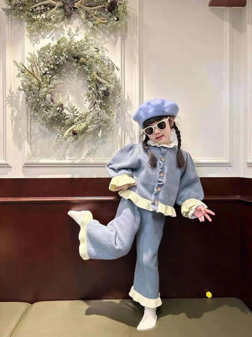 编号1600-1699韩版儿童洋气秋款针织打底裤